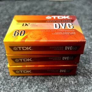 NOS Sealed TDK DVC 60 Mini DV Superior Grade Digital Video Cassette Tapes JAPAN